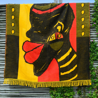 Isibusiso Sabaphansi Bella Vita Throw — Yellow / Red Blankets / My Africa