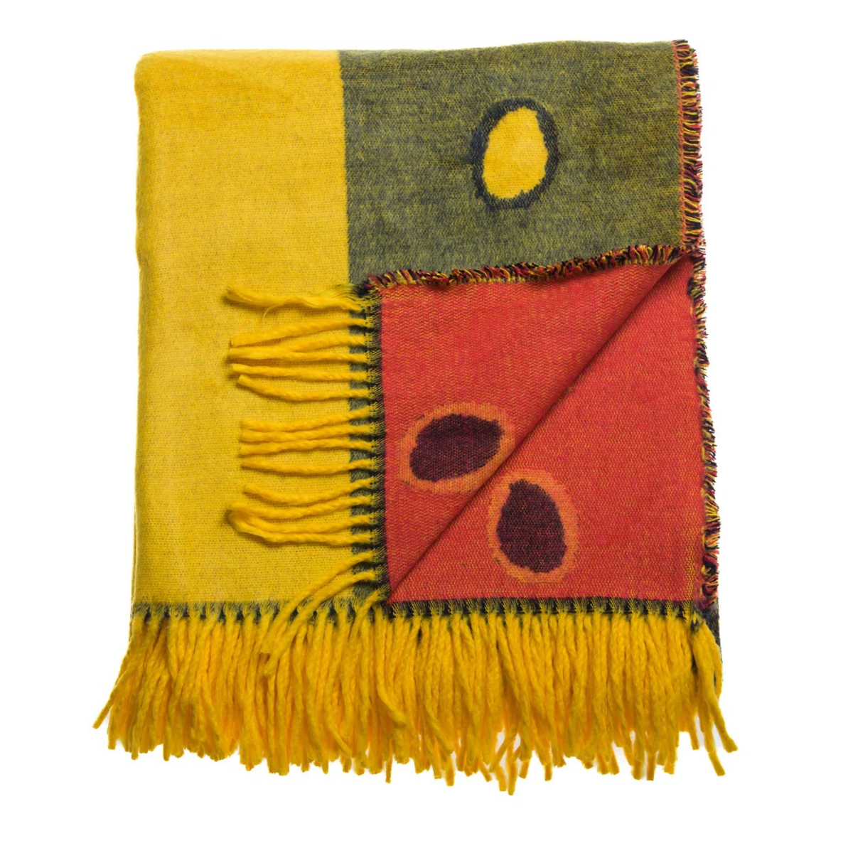 Isibusiso Sabaphansi Bella Vita Throw — Yellow / Red Blankets / My Africa