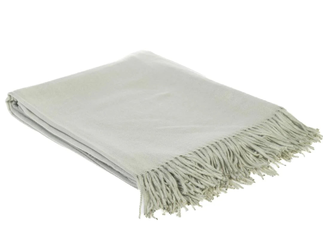 Melody plain throw Olive folded for packaging