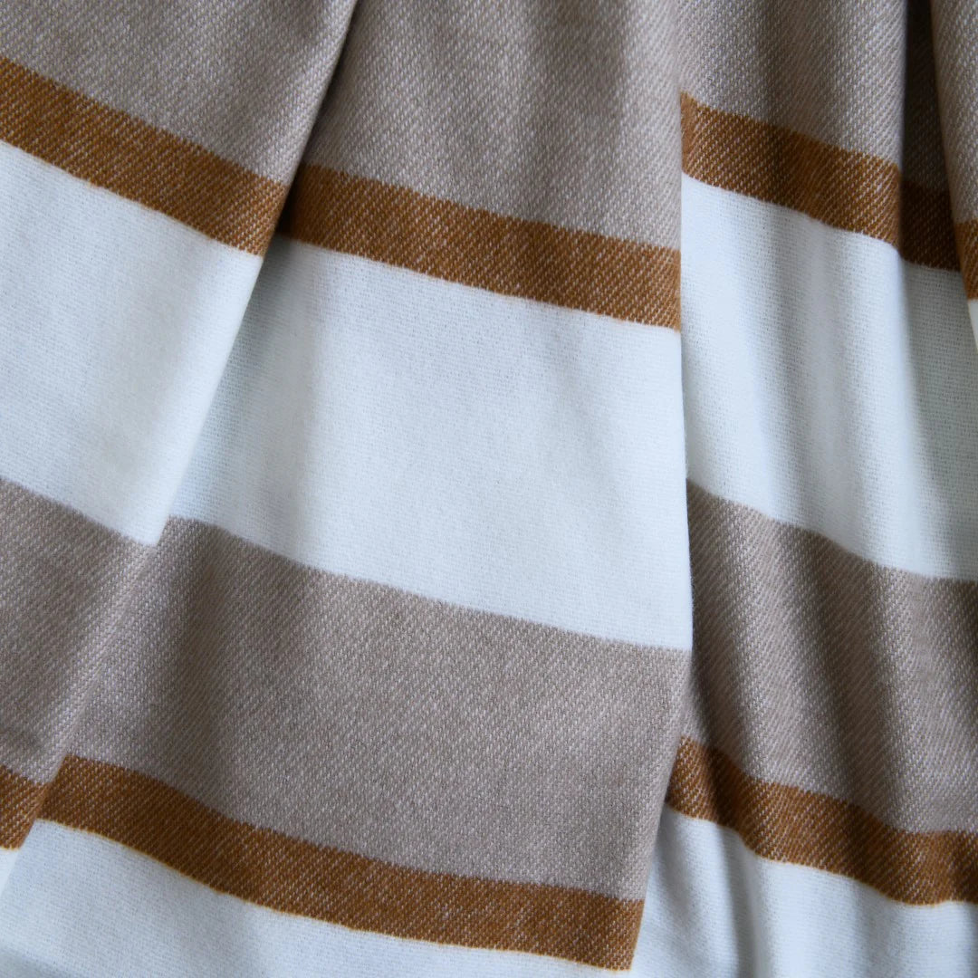 Melody – Underline | Leather / Dark Beige Blankets / Haven & Earth