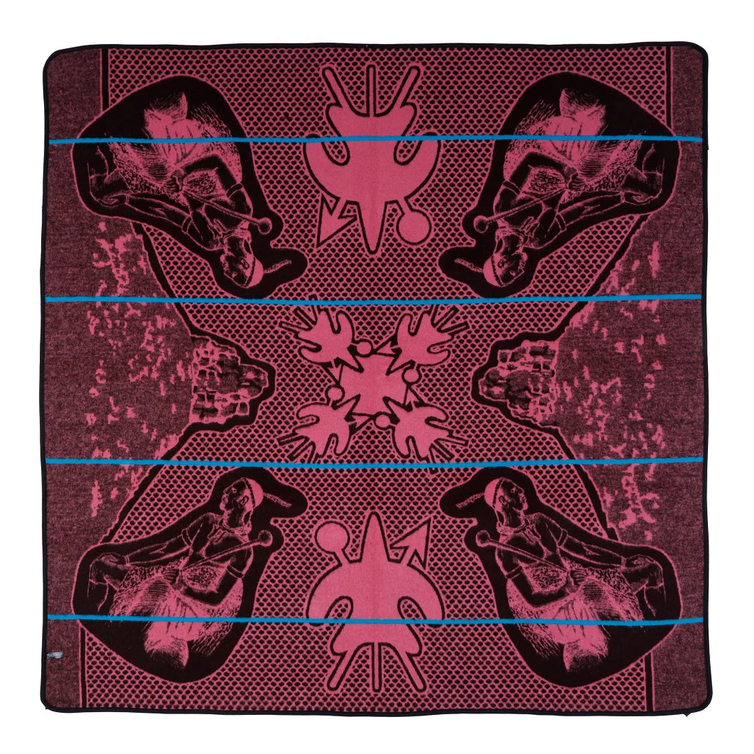 Moshoeshoe | Brown / Pink / Peacock | Basotho Blanket Blankets / Aranda