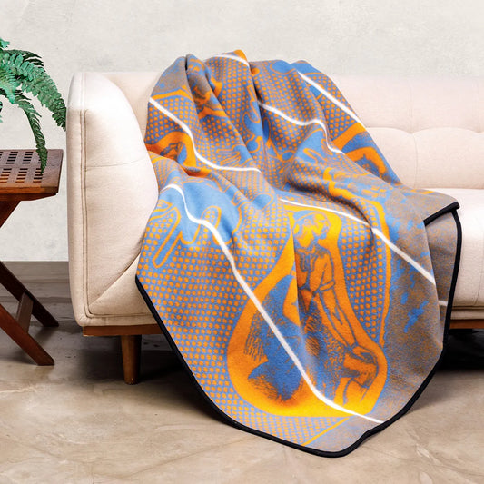 Moshoeshoe | Cobalt / Yolk / Natural | Basotho Blanket
