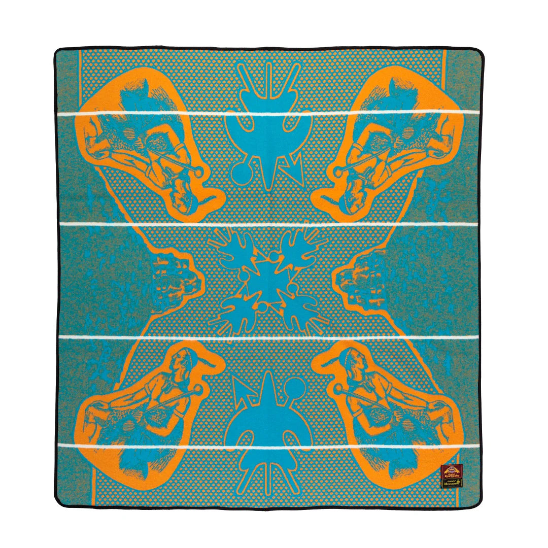 Moshoeshoe | Peacock / Yolk / Natural | Basotho Blanket Blankets / Aranda
