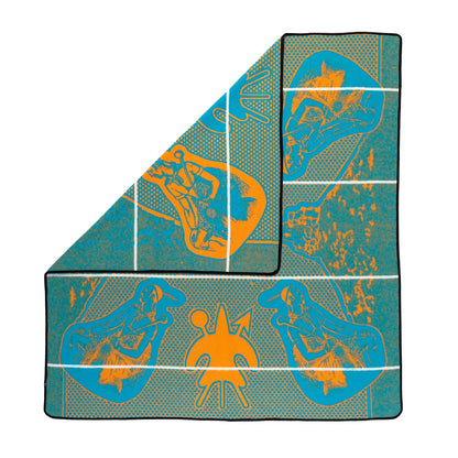 Moshoeshoe | Peacock / Yolk / Natural | Basotho Blanket Blankets / Aranda