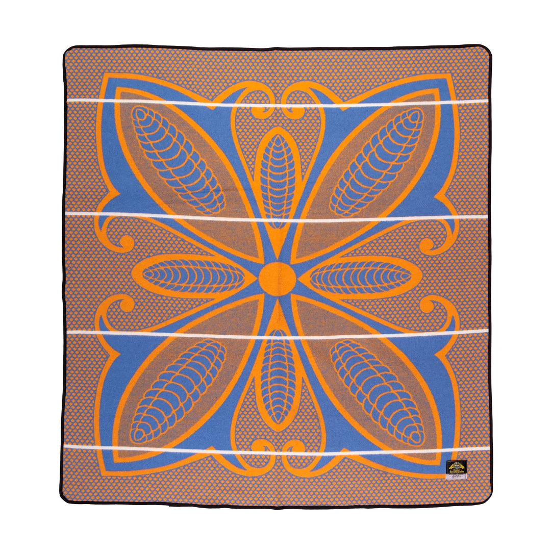 Authentic Basotho Blanket – Sefate Poone Black/Yolk/Natural – Handcrafted Geometric Design