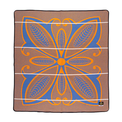 Authentic Basotho Blanket – Sefate Poone Black/Yolk/Natural – Handcrafted Geometric Design