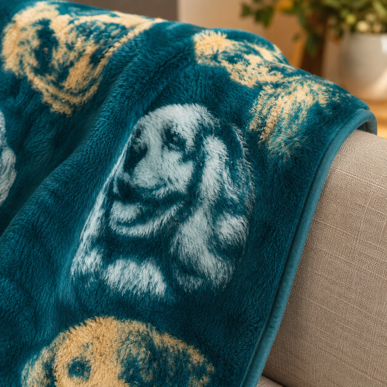 Pet Blanket - Breads - Teal / Silver Blankets / Aranda