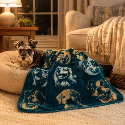 Pet Blanket - Breads - Teal / Silver Blankets / Aranda