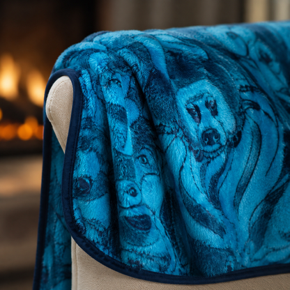 Pet Blanket - Pet Shop - Navy / Aqua Blankets / Aranda