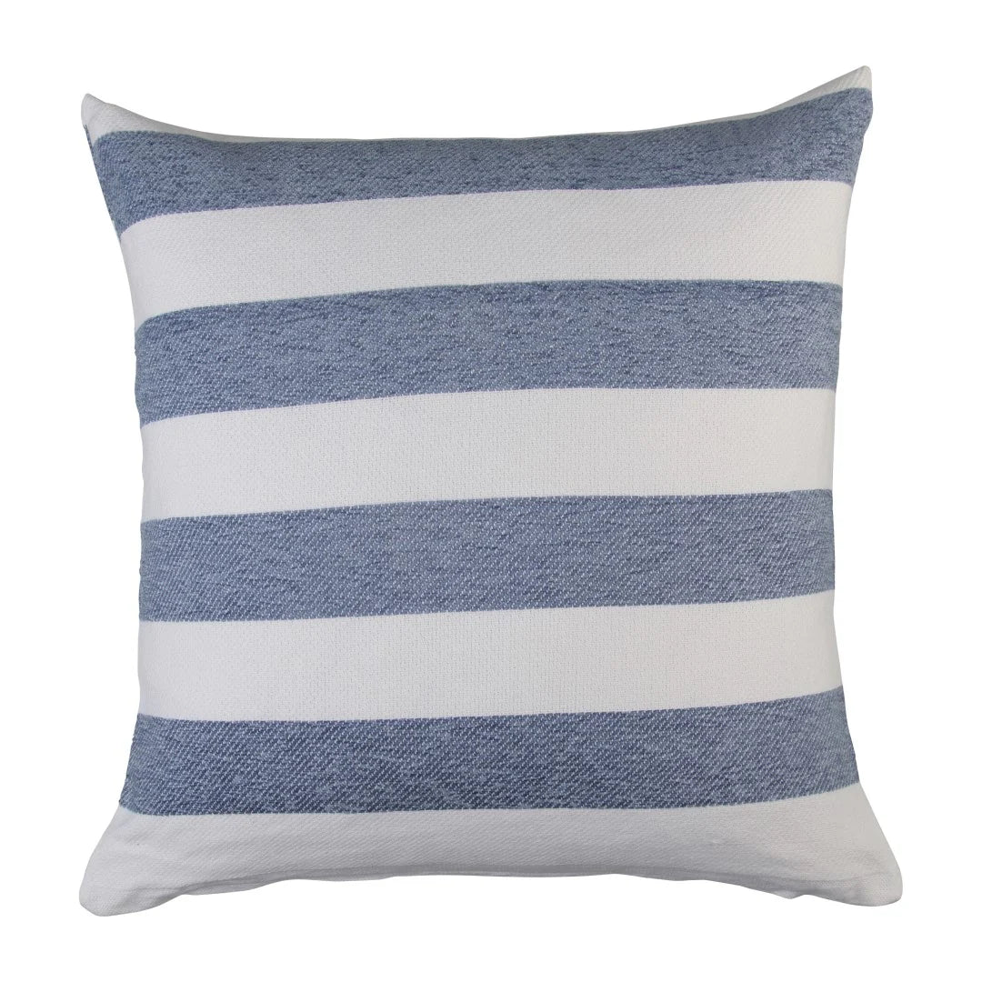 Protea Chenille Scatter Cushion in Overcast Sky and White, on a white background