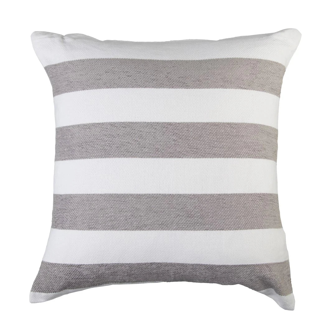 Protea Chenille Scatter Cushion in Wild Dove and White on a white background