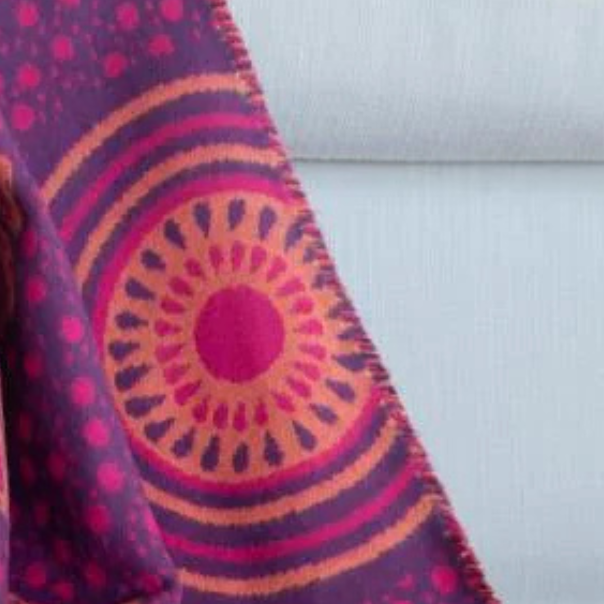 Shweshwe Throw Blanket – My Africa Collection | Grape/Cerise – Bold South African Textile Art Blankets / My Africa