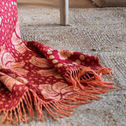 Shweshwe Throw Blanket – My Africa Collection | Paprika/Firecracker – African Heritage in Bold Colour Blankets / My Africa