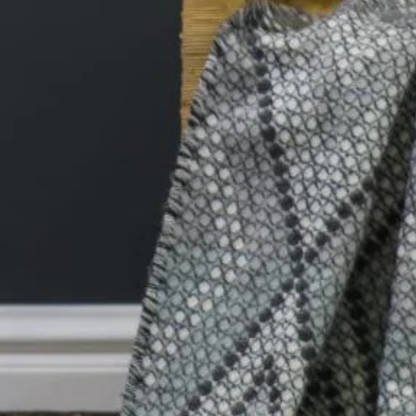 Zulu Beads Throw Blanket – My Africa Collection | Black/Iron – Symbolic African Geometry Blankets / Aranda