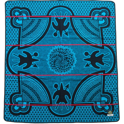 Basotho Heritage Blanket – Kharetsa Aloe Black, Peacock & Scarlet | Made in South Africa